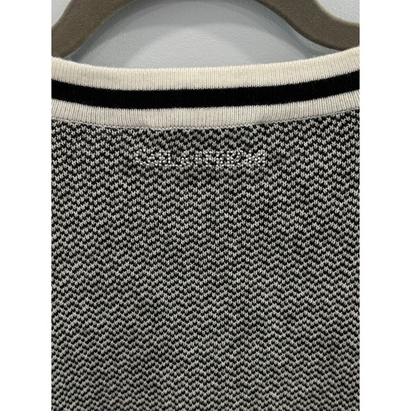 Carla Ferroni Black White Knit Cardigan Sweater Size Large NWT Quiet Luxury - Picture 11 of 11